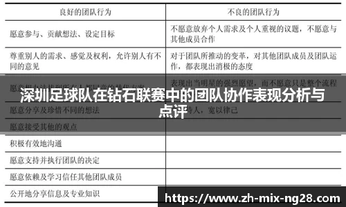深圳足球队在钻石联赛中的团队协作表现分析与点评